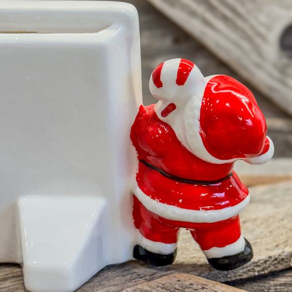 Vintage Santa & Me Tabletop Photo Frame, Holds 3" x 3" Photo, Ceramic, Christmas - Picture 10 of 10